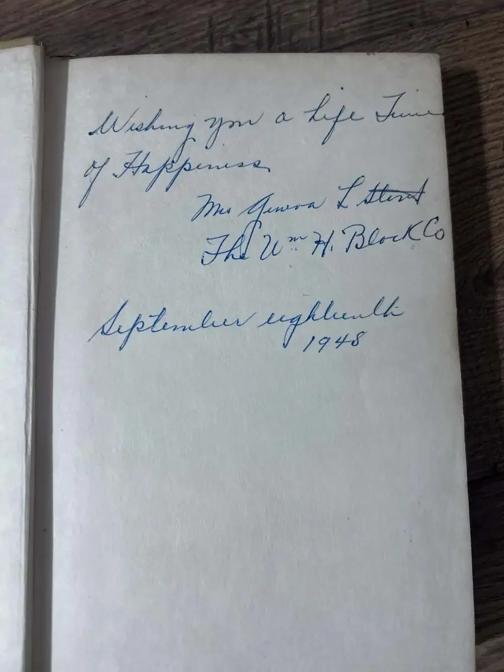 Thoughts for Food Vintage 1946 Hardcover Cookbook